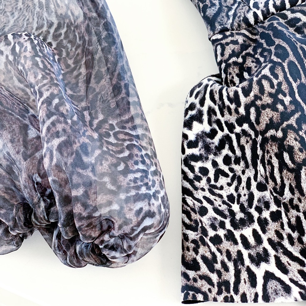 CHIARA BONI La Petite Robe Hasana Sheer Leopard Print Peplum Dress - Picture 9 of 14